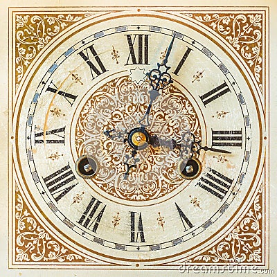 Ancient ornamental clock Stock Photo