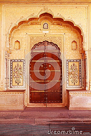 Ancient Ornate Door Stock Photo