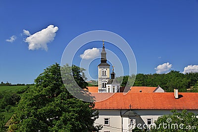 An ancient Orthodox Krushedol Monastery in Serbia, Balkans Stock Photo