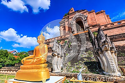 Ancient pagoda at Wat Chedi Luang, Thailand Stock Photo
