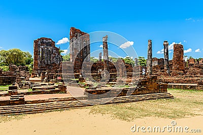 Ancient Pagoda in Wat Phrasisanpetch Phra Si Sanphet. Ayutthay Stock Photo