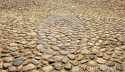 Ancient pavement road Stock Photo