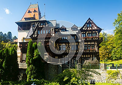 Ancient Pelisor Castle, Romania Stock Photo