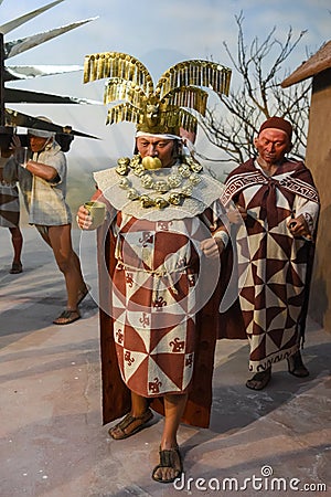Ancient Peruvian Elite, Priests and Lords Inca Editorial Stock Photo