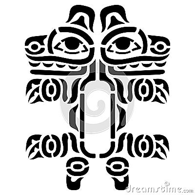 Ancient pictures maya, inca and aztec, ornaments and symbols in old american indian style Vector Illustration