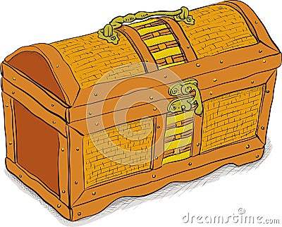 Ancient pirate chest - vector eps8 Vector Illustration