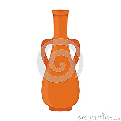 Ancient pottery, vase, jar, amphora. Made in cartoon flat style Vector Illustration