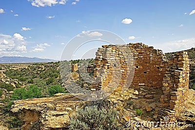 Ancient Pueblo at Hovenweep Stock Photo