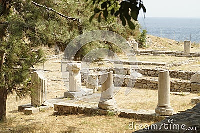 Ancient remains greek Stock Photo