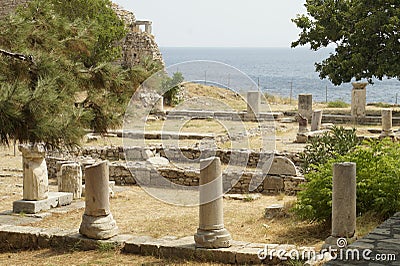 Ancient remains greek Stock Photo