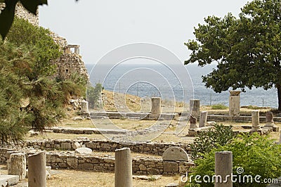 Ancient remains greek Stock Photo