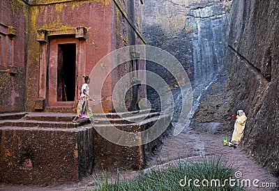 Ancient rock hewn churches of lalibela ethiopia Editorial Stock Photo