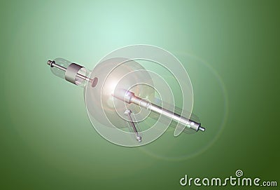 Ancient Roentgen X-ray tube, 3D rendering Stock Photo