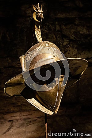 Ancient roman armor for warriors and gladiators close up Stock Photo