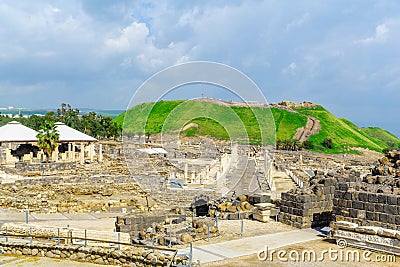 Ancient Roman city of Bet Shean Editorial Stock Photo