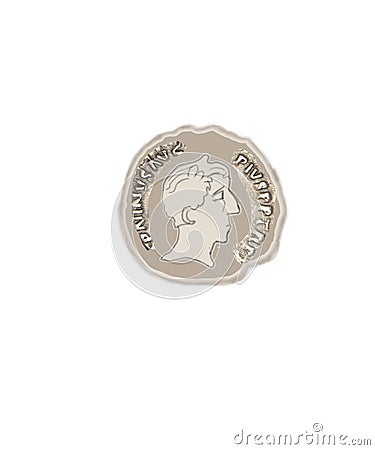 The Ancient Roman Coin Denarius Stock Photo