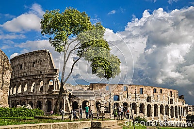 Ancient Roman Colosseum in Rome Editorial Stock Photo