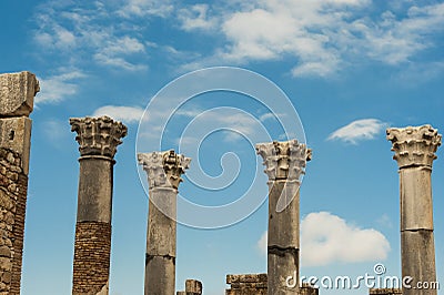 Ancient roman columns Stock Photo