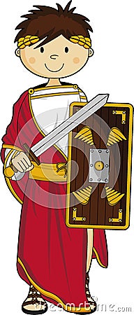 Ancient Roman Emperor Vector Illustration