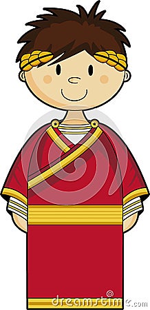 Ancient Roman Emperor Vector Illustration