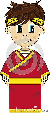 Ancient Roman Emperor Vector Illustration