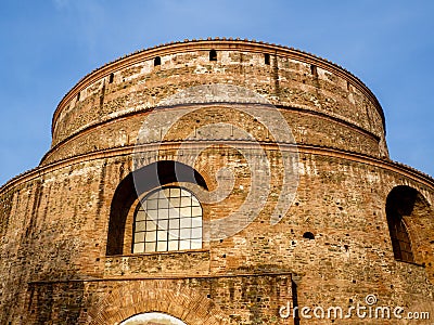 Ancient Roman Rotunda temple in Thessaloniki from 306. AD now an Orthodox Christian church Stock Photo
