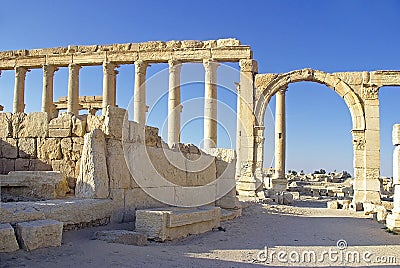 Ancient roman ruins Stock Photo