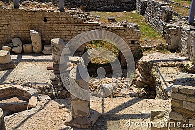 Ancient Roman archaeological site at Cimiez, Nice, France Editorial Stock Photo