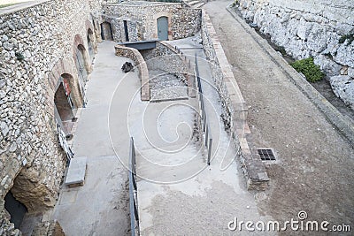 Ancient roman ruins in Tarrago Editorial Stock Photo