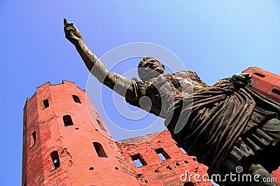 Ancient roman statue Stock Photo