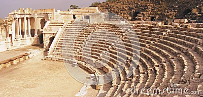 Ancient roman theater in israel Stock Photo