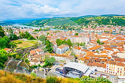 Ancient roman theatre in the French city Vienne Stock Photo