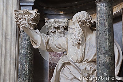 Ancient Rome Architecture and Sculptures Stock Photo