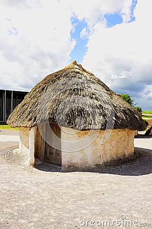 Ancient round houses Stock Photo