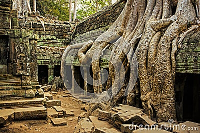 The ancient ruins of Angkor Wat in Cambodia Stock Photo