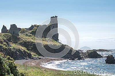Ancient Ruins of Dunure in South Ayrshire Stock Photo