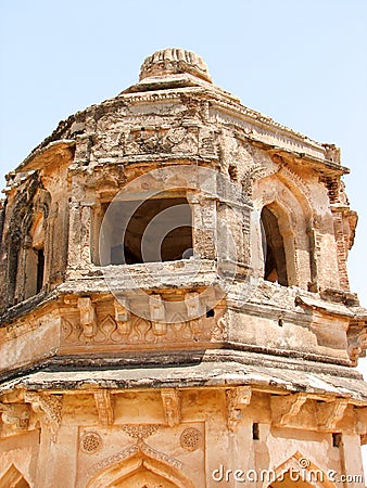 Ancient ruins of Hampi - Band Tower Stock Photo