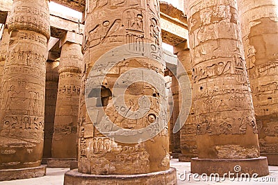 Ancient Karnak temple, UNESCO World Heritage site, Luxor, Egypt. Stock Photo