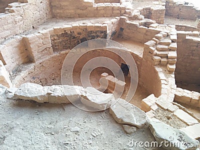 Ancient ruins at Mesa Verde National Park Stock Photo