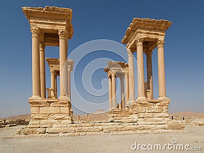 Ancient ruins in Palmyra, Syria Stock Photo