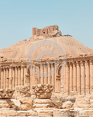 Ancient Ruins of Palmyra in Syria Stock Photo
