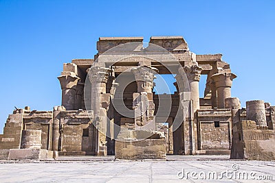 Ancient temple of Kom Ombo, Aswan, Egypt. Stock Photo