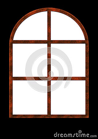 Ancient rusty window Stock Photo