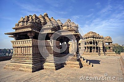 Ancient Saas bahu temple in Gwalior fort Editorial Stock Photo