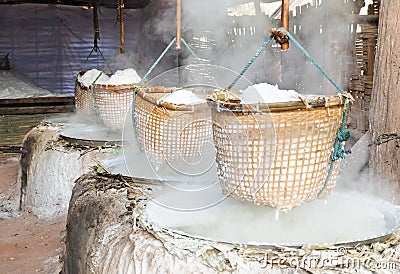 Ancient salt pot Stock Photo