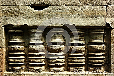 Ancient Sandstone Carving Stock Photo