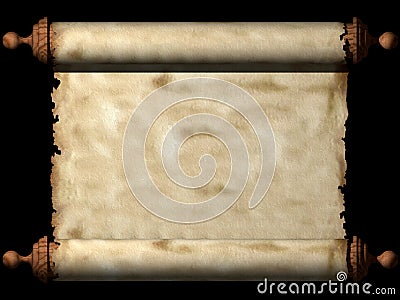 Ancient Scroll Stock Photo