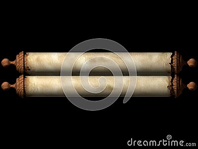 Ancient Scroll Stock Photo