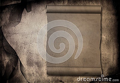 Ancient Scroll Stock Photo