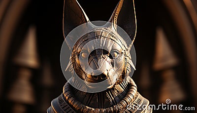 Ancient sculpture small animal figurine symbolizes spirituality and creativity generated by AI Stock Photo